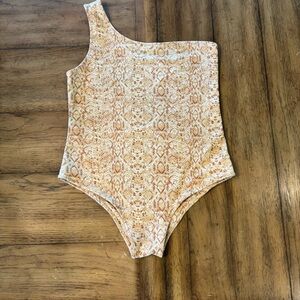 Show Me Your MuMu One-Shoulder Snake Print One Piece